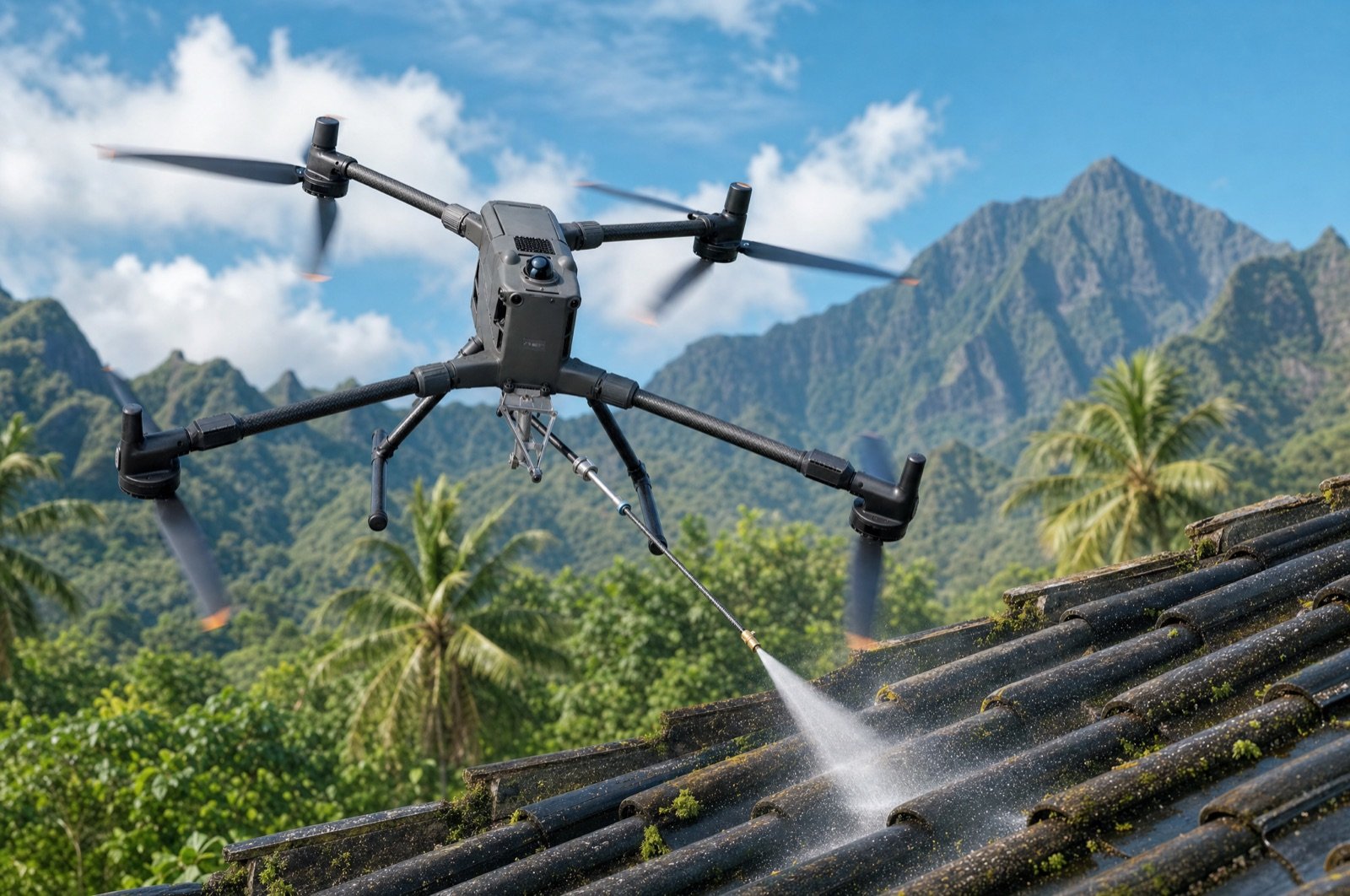 Nettoyage de toiture par drone : avantages et limites